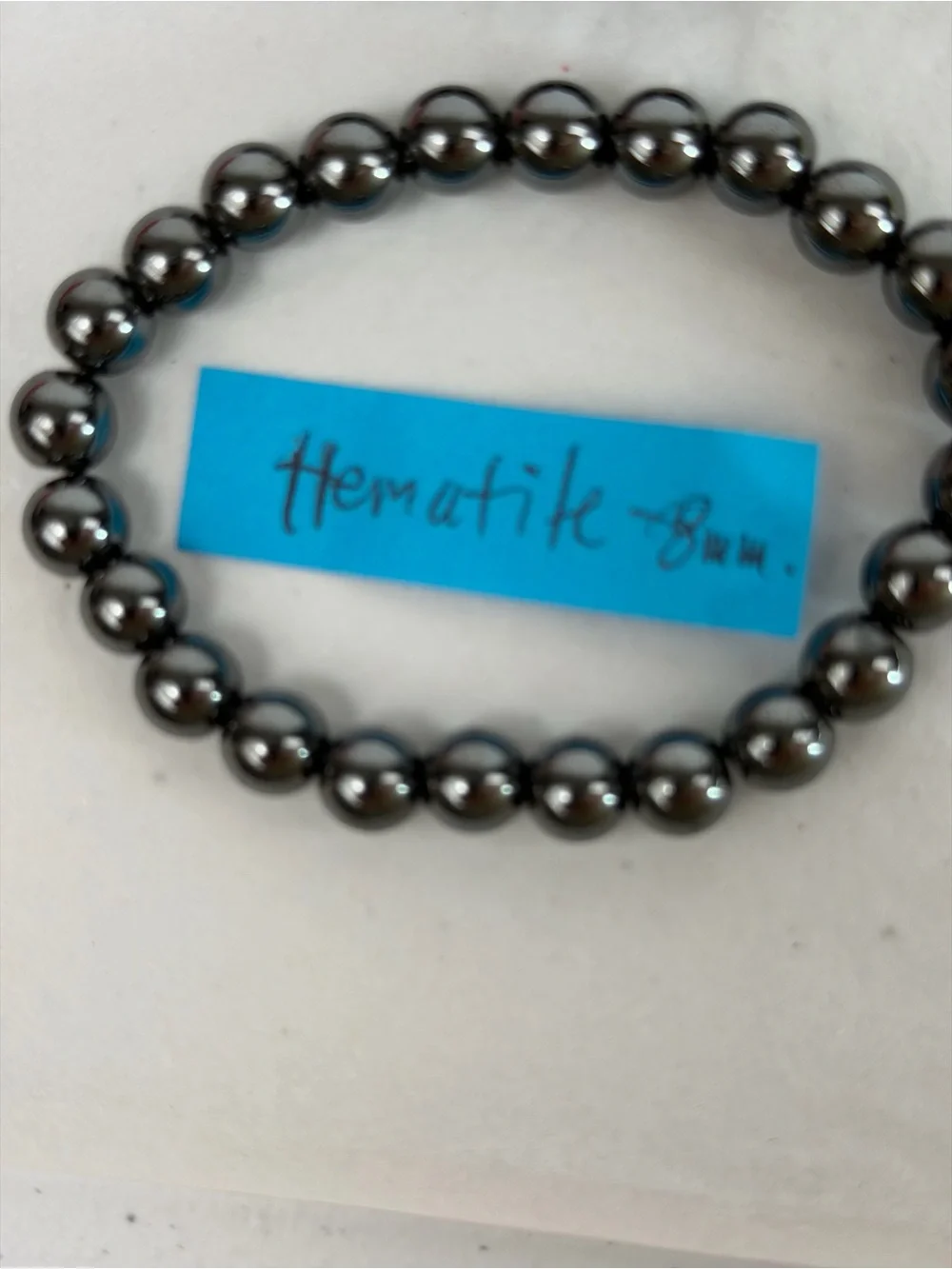Polished Black Hematite Bead Bracelet for Men Unisex